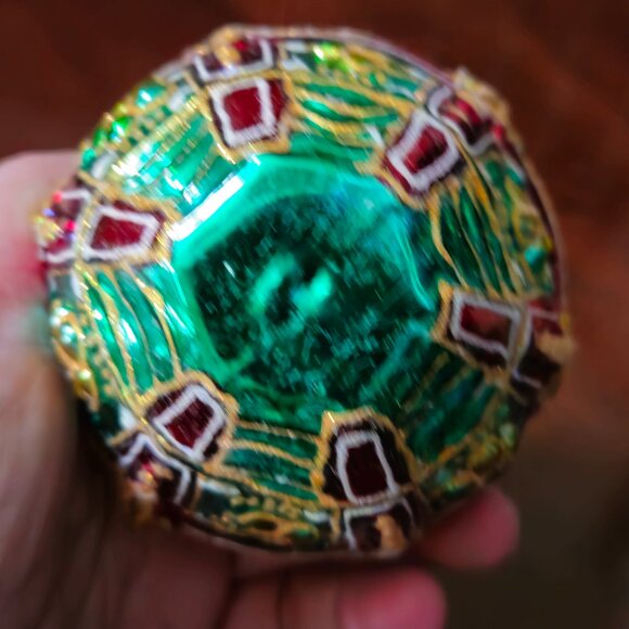 RARE CHRISTOPHER RADKO GOLD RED FABERGE EGG SAKS 5th AVE CHRISTMAS ORNAMENT - Picture 9 of 12